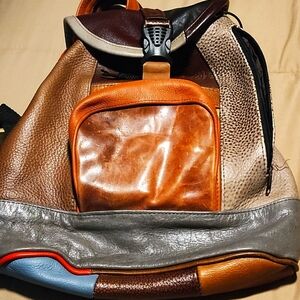 Multicolor Leather Shoulder Bag